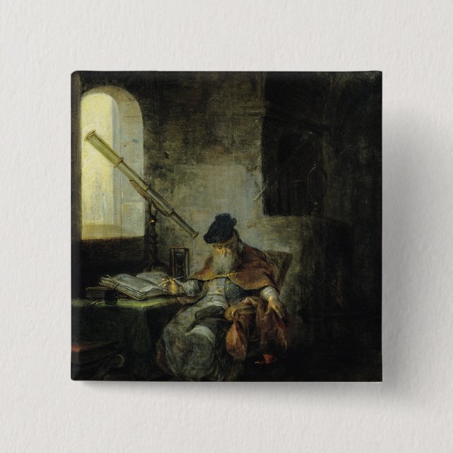 Chapa Cuadrada Un astrónomo (Anverso)