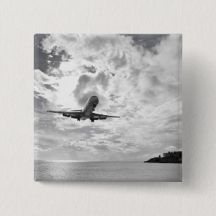 Chapa Cuadrada Un avión de pasajeros viene adentro para un