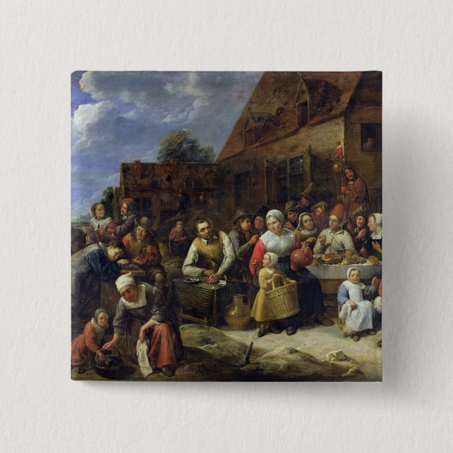Chapa Cuadrada Un banquete del pueblo (Anverso)