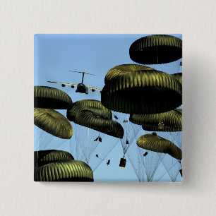 Chapa Cuadrada Un C-17 Globemaster III de la fuerza aérea de los