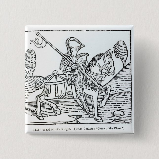 Chapa Cuadrada Un caballero, juego de Caxton del 'de los (Anverso)