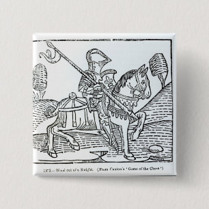 Chapa Cuadrada Un caballero, juego de Caxton del 'de los