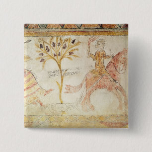 Chapa Cuadrada Un caballero que lleva una antorcha llameante