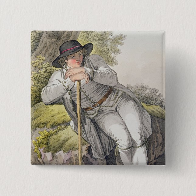 Chapa Cuadrada Un campesino del valle de Tesino en el Tyrol, de (Anverso)