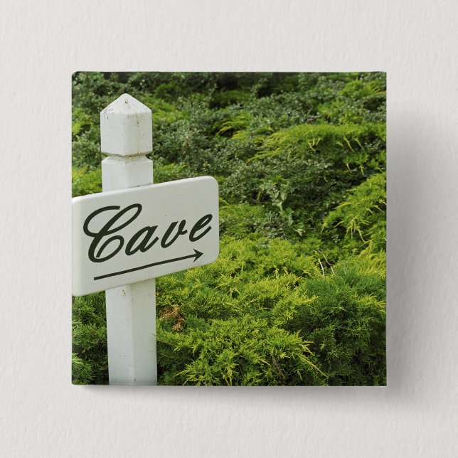 Chapa Cuadrada Un cartel que señala a la bodega (cueva) en (Anverso)