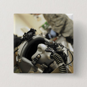 Chapa Cuadrada Un casco completamente montado del equipo de vuelo