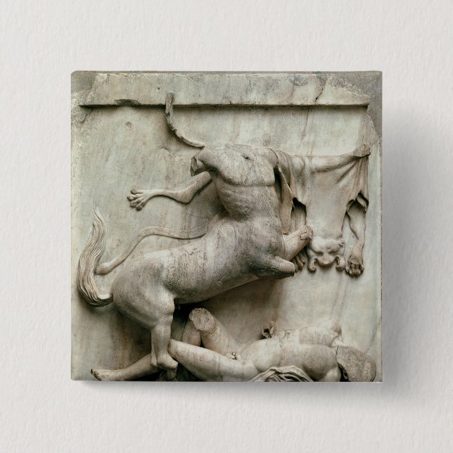 Chapa Cuadrada Un Centaur que triunfa sobre un Lapith (Anverso)