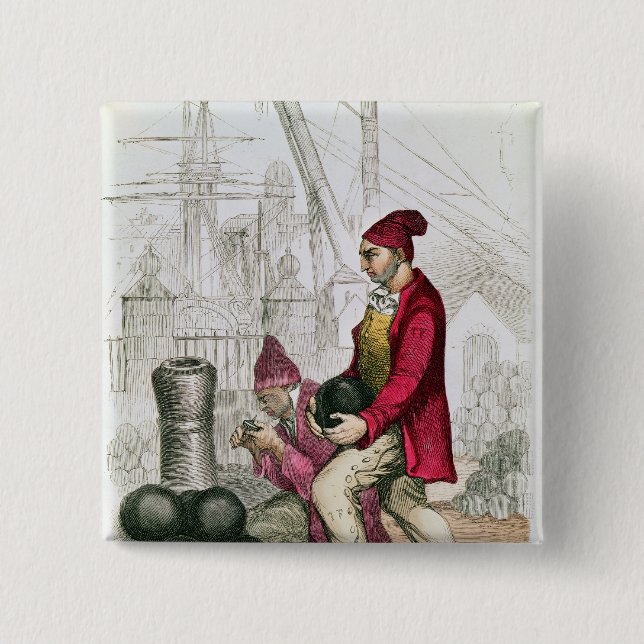 Chapa Cuadrada Un Convict en la colonia penal de Toulon (Anverso)