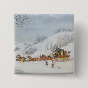 Chapa Cuadrada Un correo en nieve profunda