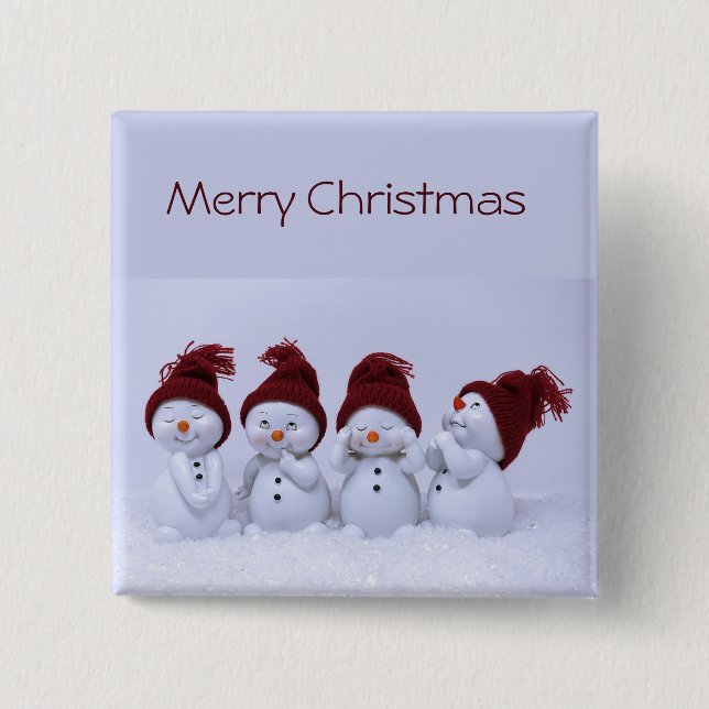 Chapa Cuadrada Un cuarteto de hombres de nieve (Anverso)