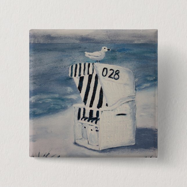 Chapa Cuadrada Un día al mar (Anverso)