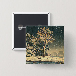 Chapa Cuadrada Un día de invierno en el río Sumida en Japón