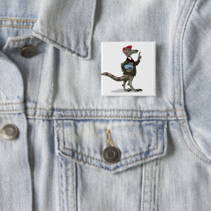Chapa Cuadrada Un empleado de Iguanodon Personalizado.