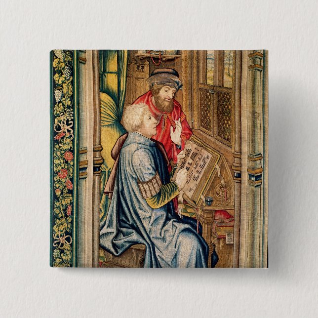 Chapa Cuadrada Un escribano que escribe una cuenta (Anverso)