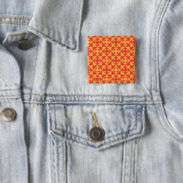Chapa Cuadrada un fondo naranja y amarillo con cuadrados pequeños