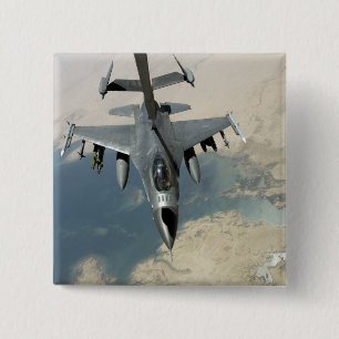 Chapa Cuadrada Un halcón que lucha F-16 reaprovisiona de