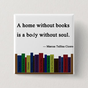 Chapa Cuadrada Un hogar sin el Pin de los libros