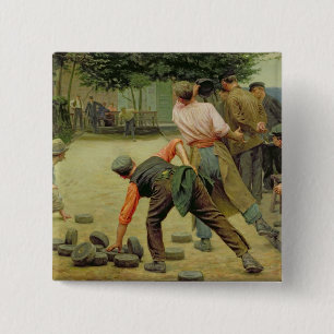 Chapa Cuadrada Un juego de Bourles en Flandes, 1911