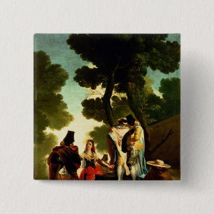 Chapa Cuadrada Un Maja y un Gallants, 1777