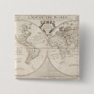 Chapa Cuadrada Un mapa del mundo