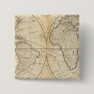 Chapa Cuadrada Un mapa del mundo