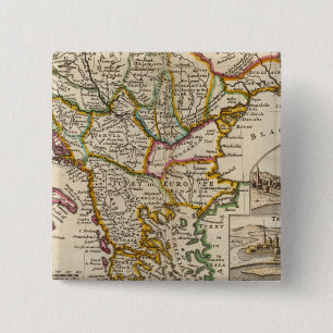 Chapa Cuadrada Un mapa general de Turquía en Europa