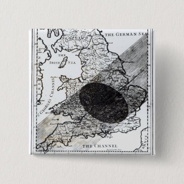 Chapa Cuadrada Un mapa que muestra el paso de la sombra de la (Anverso)