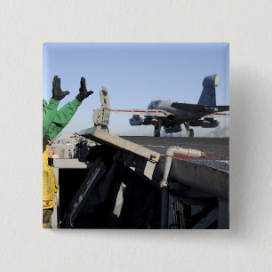 Chapa Cuadrada Un merodeador de EA-6B lanza de la cubierta de