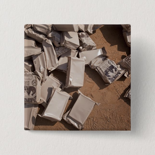 Chapa Cuadrada Un montón de comidas listas para comer (Anverso)