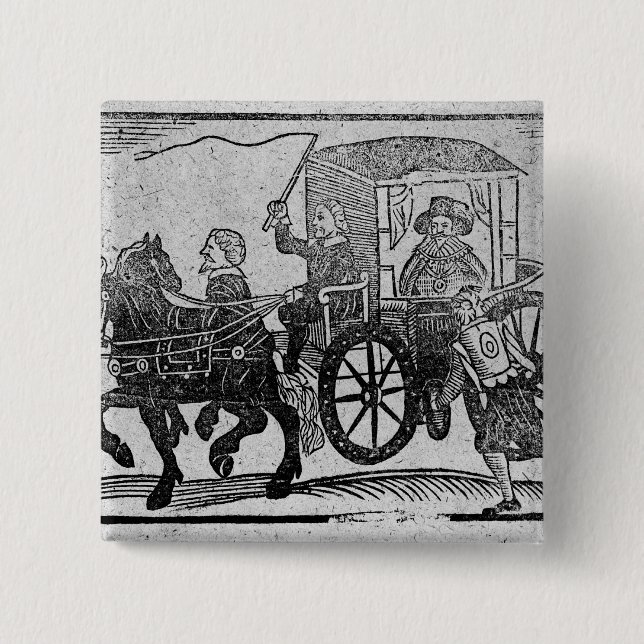 Chapa Cuadrada Un noble en su carro (Anverso)