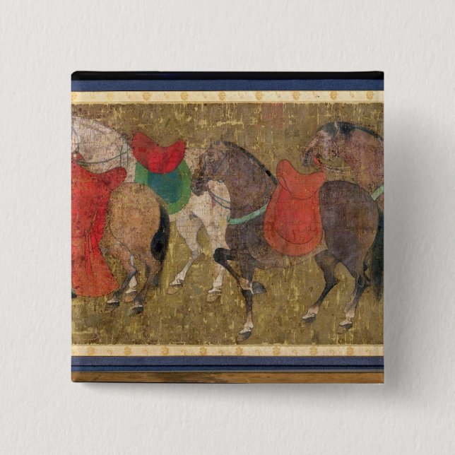 Chapa Cuadrada Un novio con los caballos (Anverso)