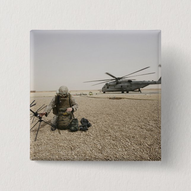 Chapa Cuadrada Un operador de radio de campo (Anverso)