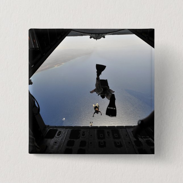 Chapa Cuadrada Un perseguidor de la Fuerza Aérea de Estados Unido (Anverso)