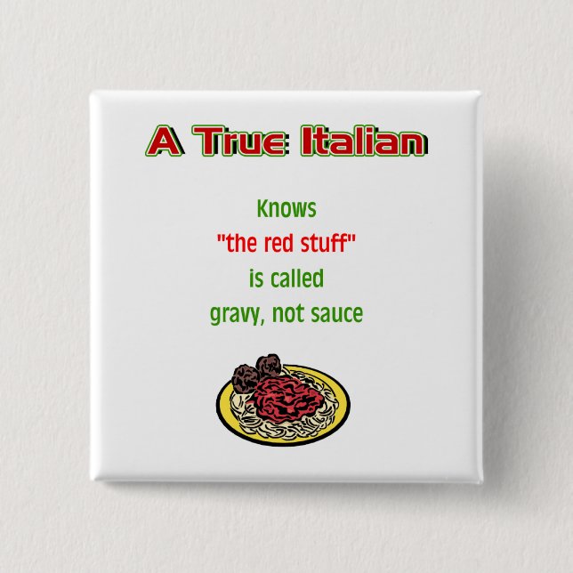 Chapa Cuadrada Un Pin verdadero del italiano (Anverso)