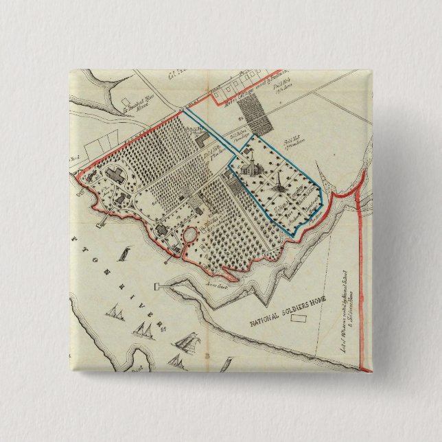 Chapa Cuadrada Un Plan De Propiedad De La Hampton Normal (Anverso)