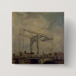 Chapa Cuadrada Un puente levadizo en una ciudad holandesa, 1875