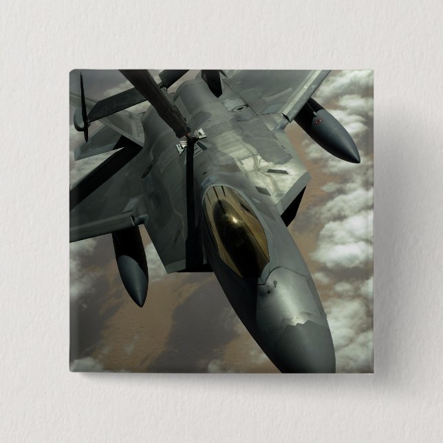 Chapa Cuadrada Un rapero F-22 de la Fuerza Aérea de Estados Unido (Anverso)