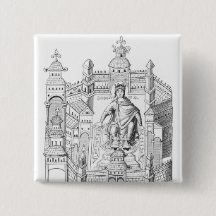 Chapa Cuadrada Un rey de Carlovingian en su palacio,