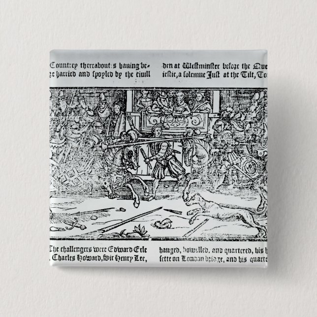 Chapa Cuadrada Un torneo Jousting (Anverso)