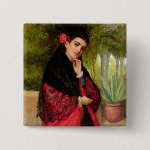Chapa Cuadrada Una belleza española, 1872 (aceite en lona)