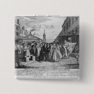 Chapa Cuadrada Una boda de la flota, 1747