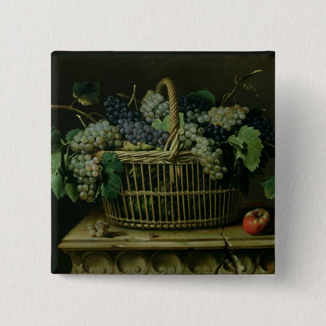 Chapa Cuadrada Una cesta de uvas (Anverso)