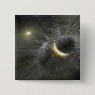 Chapa Cuadrada Una colisión entre los objetos masivos en espacio