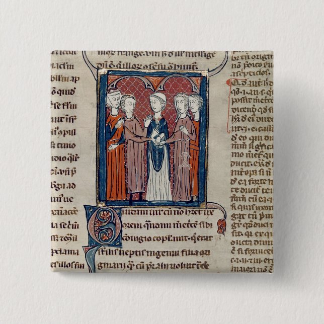Chapa Cuadrada Una escena de la boda, de 'Decrets de Gratien' (Anverso)