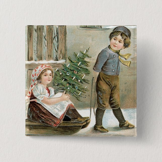 Chapa Cuadrada ¡Una Feliz Navidad para ti! (Anverso)