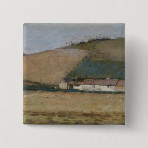 Chapa Cuadrada Una granja entre las colinas, Giverny, c.1887