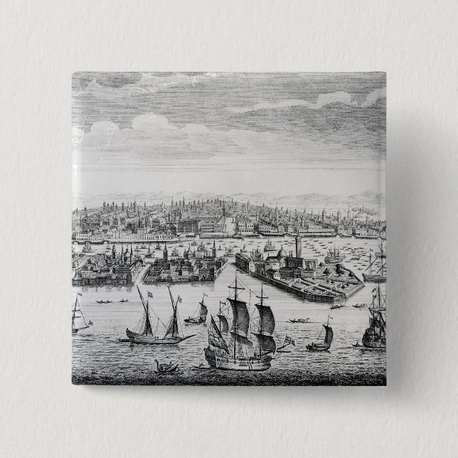 Chapa Cuadrada Una opinión de perspectiva de la ciudad de Venecia (Anverso)
