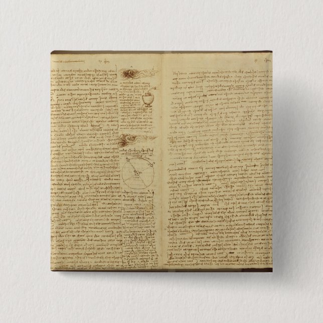 Chapa Cuadrada Una página del códice Leicester, 1508-12 (Anverso)