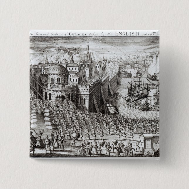 Chapa Cuadrada Una perspectiva de la ciudad y del puerto (Anverso)