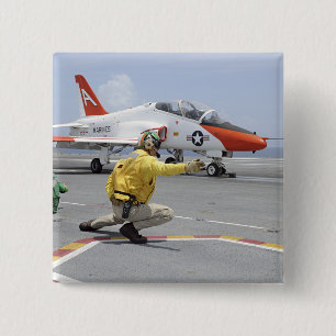 Chapa Cuadrada Una pistola a bordo portaaviones